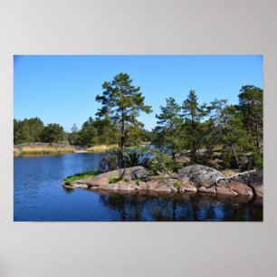 gedenkwaardige momenten Zweden schandinavia fjord Poster