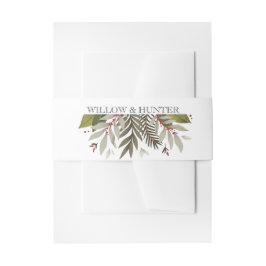 Gedesmuleerde botanische bruiloft uitnodigingen wikkel