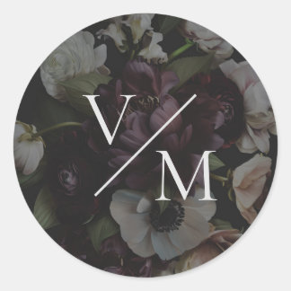 Gedestemde donkere Floral Sticker