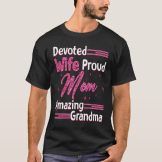 Gedestemde vrouw Proud mama Amazing oma Mama Nana T-shirt