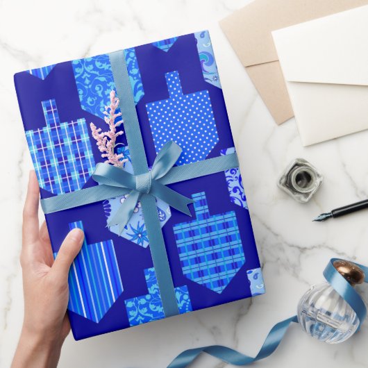 Gedestilleerd blauw cadeaupapier (Geschenken)
