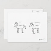 gedetailleerd briefkaart paard (Voorkant / Achterkant)