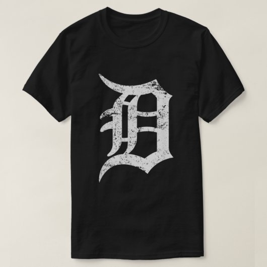 Gedetailleerd D Lettering-ontwerp T-shirt (Design voorkant)