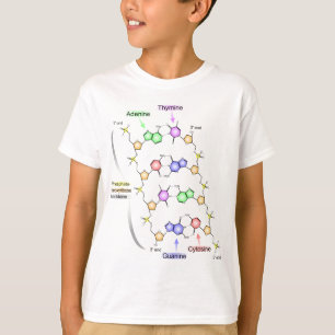 Gedetailleerd diagram van de chemische structuur v t-shirt