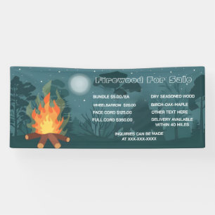 Gedetailleerd Firewood aanpassen voor verkoopactiv Spandoek