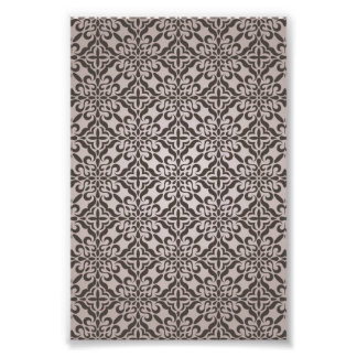 Gedetailleerd Floral Wallpaper Patroon Foto Afdruk