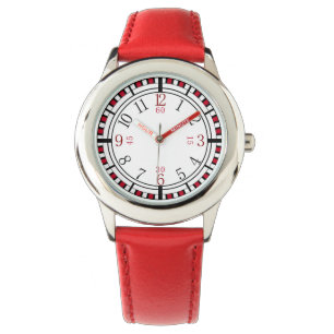 Gedetailleerd horlogegezicht in verschillende kleu horloge