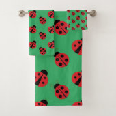 Gedetailleerd ontwerp van de Ladybug Bad Handdoek (Insitu)