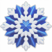 Gedetailleerd ontwerp van de witte sneeuwvlok sticker (Voorkant)