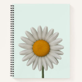 Gedetailleerd ontwerp van White Daisy Botanical Ar Notitieboek