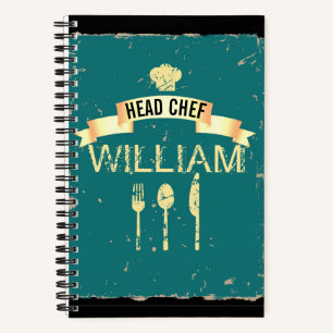 Gedetailleerd recept voor Chef recept voor mannen Notitieboek