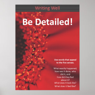Gedetailleerd rood poster
