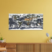 Gedetailleerd satellietuitzicht van de aarde canvas afdruk (Insitu (Woonkamer))