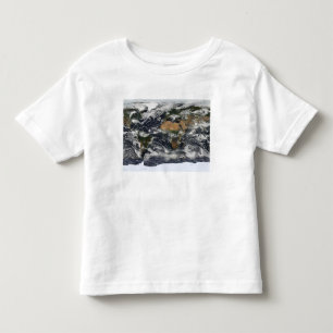 Gedetailleerd satellietuitzicht van de aarde kinder shirts
