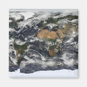 Gedetailleerd satellietuitzicht van de aarde magneet