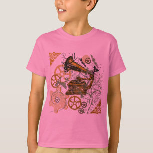 Gedetailleerd Steampunk-ontwerp van de look T-shirt