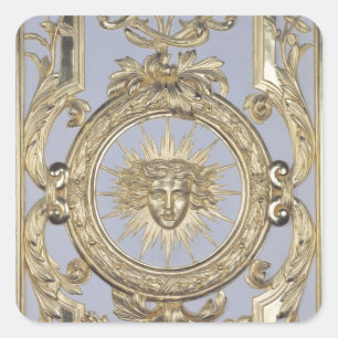 Gedetailleerde afbeelding van panelen vierkante sticker