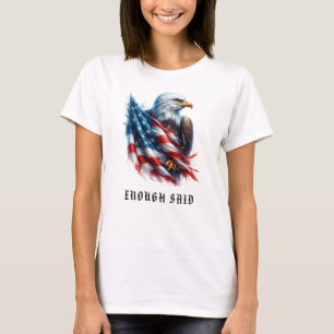*~* Gedetailleerde Bald Eagle AP16 Amerikaanse Vla T-shirt