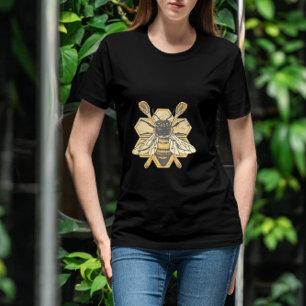 Gedetailleerde bijeninsectenhoning t-shirt