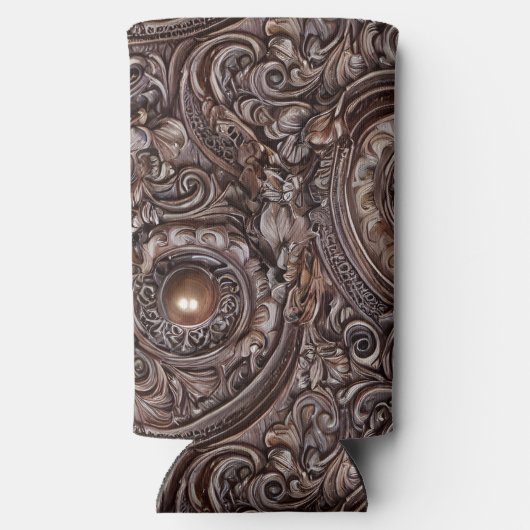 Gedetailleerde elegantie gesneden in antiek hout (Achterkant)