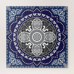 Gedetailleerde Floral Sjaal Paisley Design Legpuzzel
