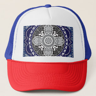 Gedetailleerde Floral Sjaal Paisley Design Trucker Pet