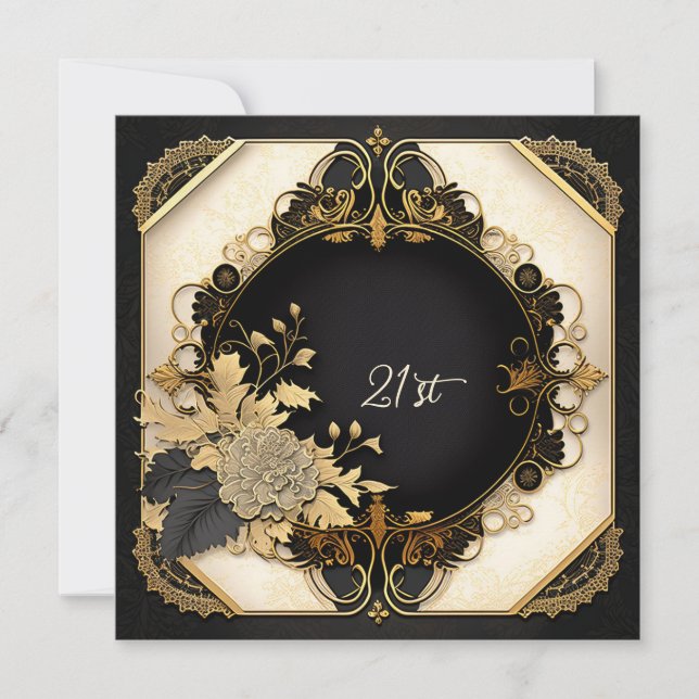 Gedetailleerde Florals en kant (Voorkant)