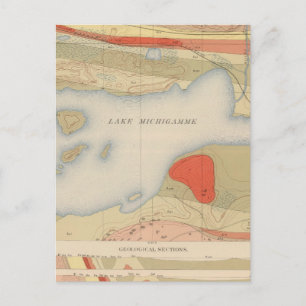 Gedetailleerde geologische specificaties briefkaart