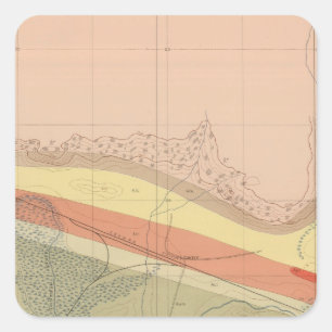 Gedetailleerde geologische specificaties XVI Vierkante Sticker
