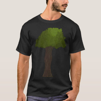 Gedetailleerde geschilderde boom t-shirt