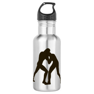 Gedetailleerde glazen Silhouette Water Fles