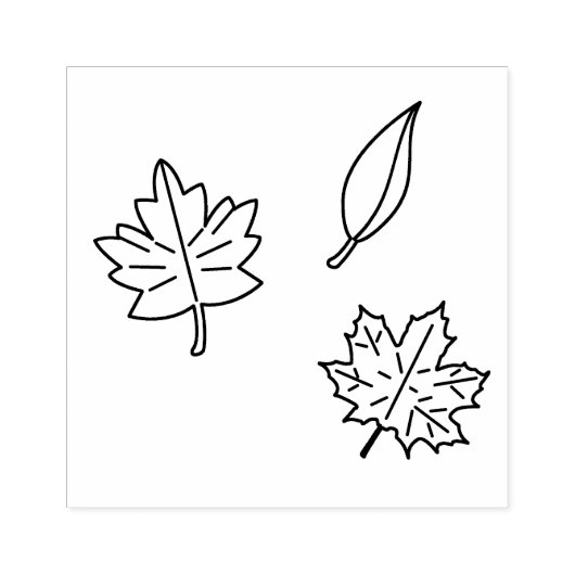 Gedetailleerde herfstbladeren kunststempel rubberstempel (Afrduk)