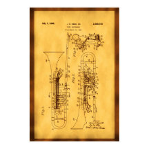 Gedetailleerde Hi res Trombone Patent art