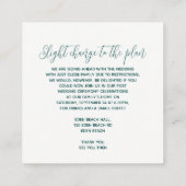 Gedetailleerde informatie over bruiloft: groene ku informatiekaartje (Achterkant)