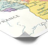 Gedetailleerde kaart van Duitsland Poster (Hoek)