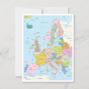 Gedetailleerde kaart van Europa Continent