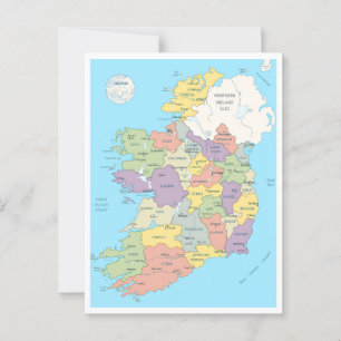 Gedetailleerde kaart van Ierland