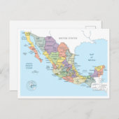 Gedetailleerde kaart van Mexico (Voorkant / Achterkant)