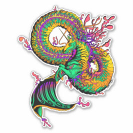 Gedetailleerde kleurige Sticker van waterpaarden