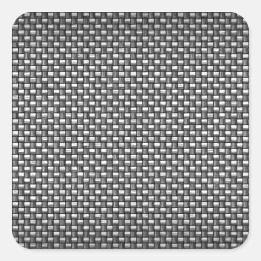 Gedetailleerde koolstofvezel geweven vierkante sticker (Voorkant)