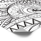 Gedetailleerde module Floral Patroon 2 Poster (Hoek)