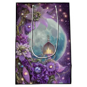 Gedetailleerde Paarse ventilator Medium Cadeauzakje (Achterkant)