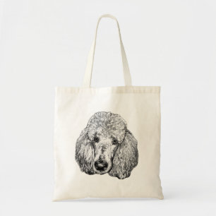 Gedetailleerde Poodle-Tas – Inktstijl Hondportret Tote Bag