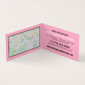 Gedetailleerde roze kat, dichtere winkel en grootw visitekaartjes (Binnen)