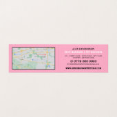 Gedetailleerde roze kat, dichtere winkel en grootw visitekaartjes (Binnenkant ongevouwen)