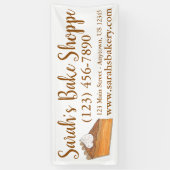 Gedetailleerde speciale sweet Potato Pie Bakery Ba Spandoek (Verticaal)
