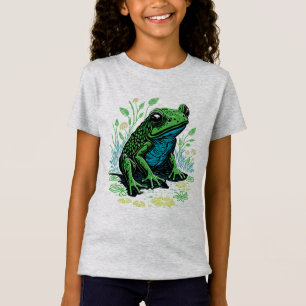 Gedetailleerde vijverkikker t-shirt