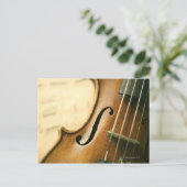 Gedetailleerde Violin Briefkaart (Staand voorkant)