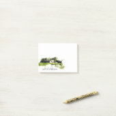 Gedetailleerde Waterverf Post-it® Notes (Op bureau)