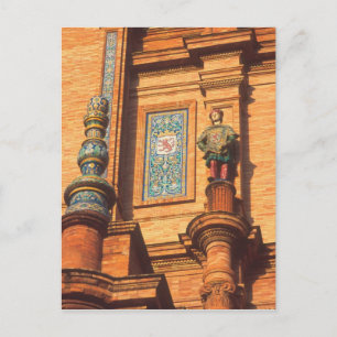 Gedetailleerde weergave van keramiek op de Plaza d Briefkaart